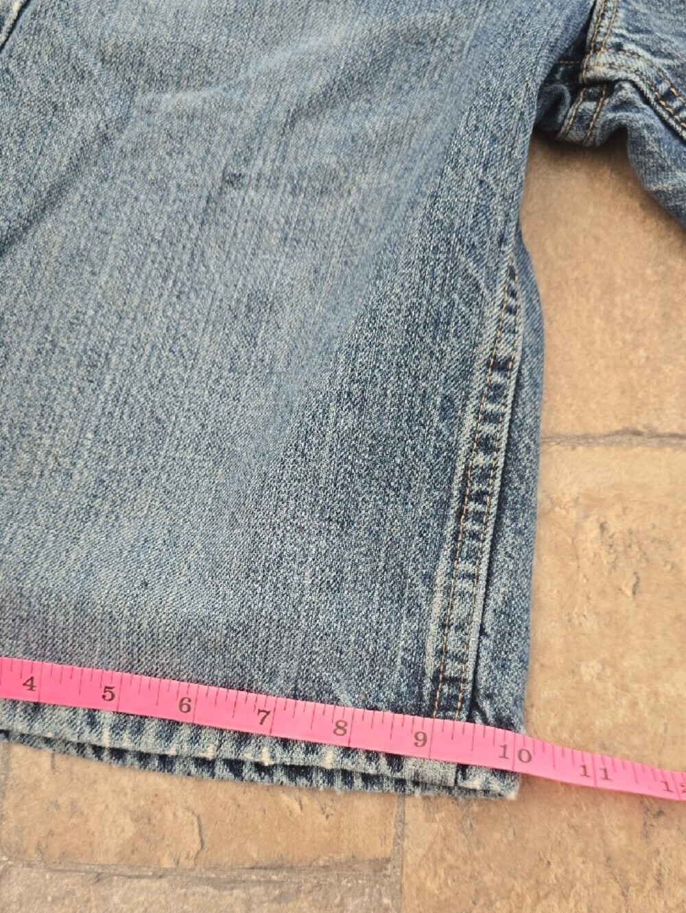 Lee Dark Blue Denim Shorts with Branded Button - Picture 14 of 14